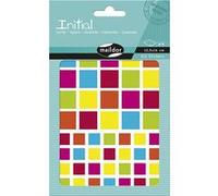 Set de 4 planches A6 à gommettes Maildor Initial Carrés G