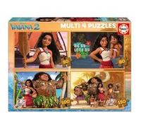 Educa - Lot de 4 Puzzles progressifs pour Enfants de 50 à 150 pièces avec des Images de Moana 2. Dimensions : 34 x 24 cm. Recommandé à partir de 3 4 5 Ans (20104)