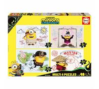 Educa - 4 Puzzles progressifs Minions Jeu éducatif Enfants | À partir de 5 Ans (20514)