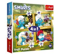 Set de 4 Puzzles Trefl Les Schtroumpfs 34664 (35, 48, 54 et 70 pièces)