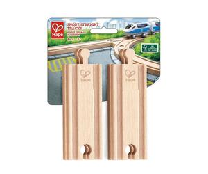 Set de 4 rails droits Hape® Circuit de train en bois - Rail Train en