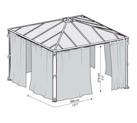 Palram Rideaux pour Tonnelle Palram Palermo et Martinique - 3000 et 3600 - 703319