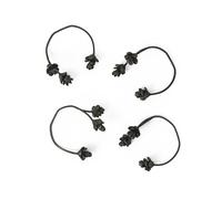 Ferm Living Rond de serviette Forest. lot de 4 Black brass