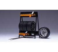 1:18 IXO Cavalletto Supporto 4X Audi Rs3 Metal Rack +4X Tyres 18SET028W