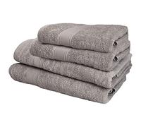 SET DE 4 SERVIETTES DE BAIN : 2 serviettes de toilette 50X90 ; 2 serviettes de douche 70X140CM 450 gr/m2 100% coton TOPE