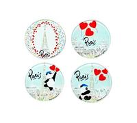 Set de 4 sous-verre ronds Panda