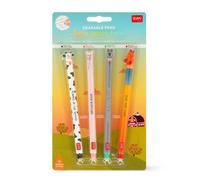 Set de 4 stylos à encre gel effaçable -