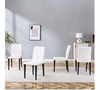 Set de 4 tables à manger en noir et blanc - Leichter Luxus. Le premier choix pour les espaces repas européens, jambes en métal noir