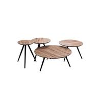 Set De 4 Tables Basses Bengal Naturelles Marron