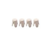 sweeek Set de 4 tabourets empilables beige bouclette texturée NIKI Ø30 / 44 x H46cm Beige G