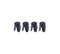 sweeek - Set de 4 tabourets empilables Bleu Marine. Bouclette texturée. Niki. Ø30 / 44 x H46cm