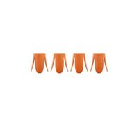 sweeek - Set de 4 tabourets empilables Simili Cuir Orange. Niki Ø30 / 44 x H46cm