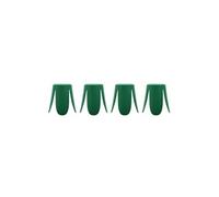 sweeek - Set de 4 tabourets empilables Simili Cuir Vert. Niki Ø30 / 44 x H46cm