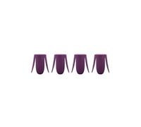 Set de 4 tabourets empilables simili cuir violet Niki Ø30 / 44 x H46cm
