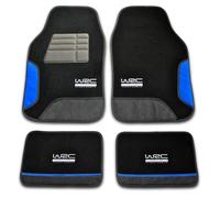 WRC Tapis de voiture 007436 Blue Race – lot de 4 tapis moquette brodés