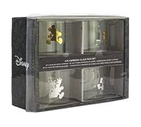 Set DE 4 Tasses À Espresso DÉCORÉES. FABRIQUÉES en Verre. 100 ML | Mickey