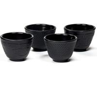 Set de 4 tasses à thé émaillées style japonais -- 65ml ; 5x6.5cm