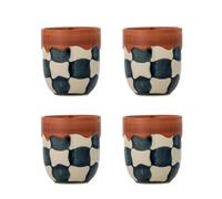 Set de 4 tasses Check HxØ 10x9cm