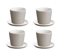 Set de 4 tasses de moka avec soucoupes Tonale 4 x mugs Ø 6cm, 8cl