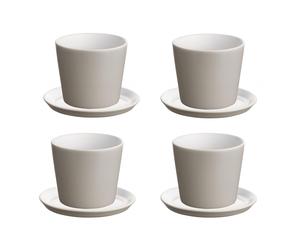 Set de 4 tasses de moka avec soucoupes Tonale 4 x mugs Ø 6cm, 8cl