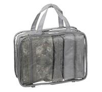 Set de 4 trousses toilettes décorées - 5 five simply smart - Gris