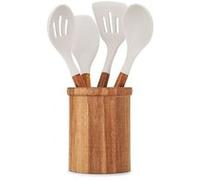 Set de 4 ustensiles avec pot MES153G Bois