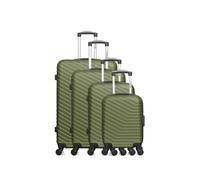 Set de 4 valises abs lena-m 75 cm - kaki