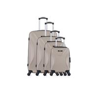 Set de 4 valises bluestar abs garibaldi-m - beige
