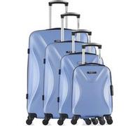 Set de 4 valises bluestar abs garibaldi-m - bleu dore bleu dore G