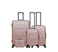 Set de 4 Valises DAMON-C 75 cm 4 Roues - rose - GENTLEMAN FARMER