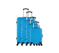 - set de 4 valises danube-m 75 cm 4 roues - bleu