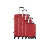 - set de 4 valises danube-m 75 cm 4 roues - bordeaux