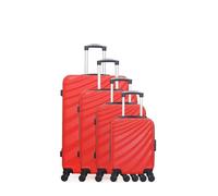 Set de 4 Valises DANUBE-M - rouge - WAVE PARIS
