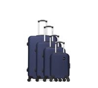 Set de 4 Valises LONDON-M 75 cm 4 Roues - BLEU - BLUESTAR