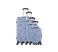 Set de 4 valises Luggage Nais-M bleu doré 75 cm 4 roues