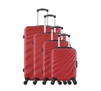 Set de 4 Valises Rigide DANUBE-M rouge