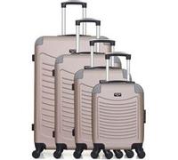 Set de 4 valises wave paris abs congo-m 4 roues - rose dore rose dore G