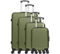 Set de 4 valises wave paris abs lena-m 75 cm - kaki kaki G