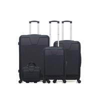 Set de 4 valises - WAVE PARIS - SELENGA-C - 4 roues - Noir