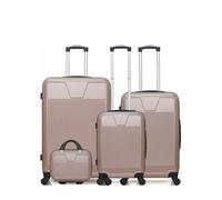 Set de 4 valises - WAVE PARIS - SELENGA-C - 4 roues - Rose doré