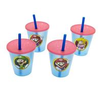 Set de 4 verres à canne PP 285 ml Joy Super Mario