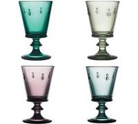 La Rochère – Coffret 4 verres à vin Abeille – 24 cl verres à pied multicolore