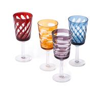 Set de 4 verres á vin Tubular H 15cm x Ø 8cm