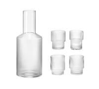 Set de 4 verres avec carafe Ripple glass H x Ø 8.8x7cm/caraffe H x Ø 24x9cm