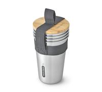 Set de 4 verres en acier inox 500ml-planche en bambou et décapsuleur