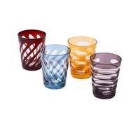 Set de 4 verres Tubular H 10cm x Ø 8cm