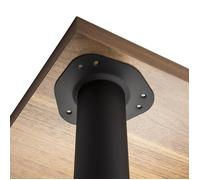 Set de 4 x SOTECH Pieds de Table / Hauteur 110 mm / Hauteur Réglable / Ø 60 mm / Noir / Capacité de Charge jusqu'à