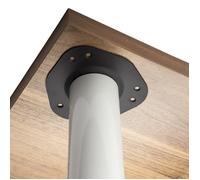 Set de 4 x SOTECH Pieds de Table/Hauteur 1100 mm/Hauteur Réglable/Ø 60 mm/Blanc/Capacité de Charge jusqu'à