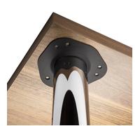 SOTECH Set de 4 x Pieds de Table/Hauteur 1100 mm/Hauteur Réglable/Ø 60 mm/Chrome Poli/Capacité de Charge