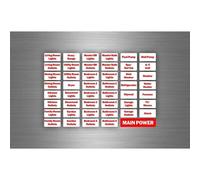 Set De 47 Autocollant Sticker Anglais Tableau Electrique Electricien
